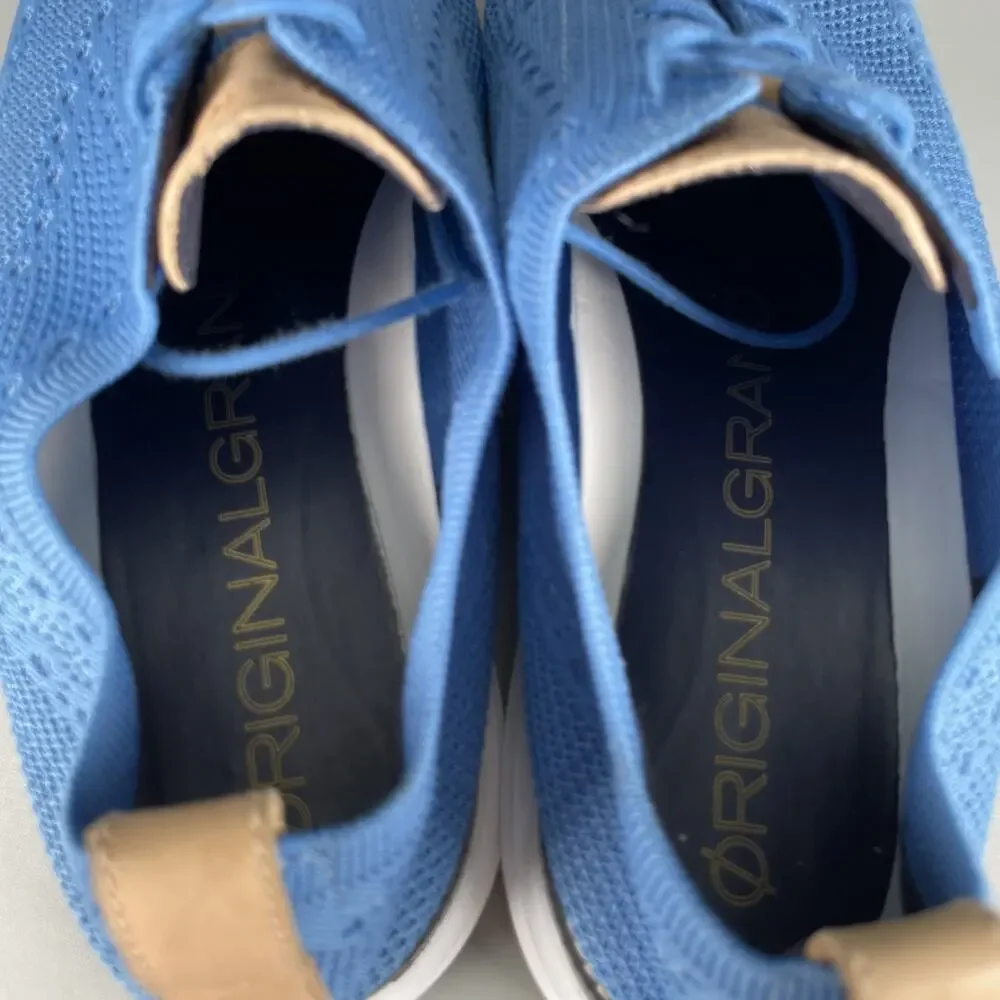 Cole Haan OriginalGrand Men's Size 14 M Blue Knit Casual Dress Sneakers Shoe GUC